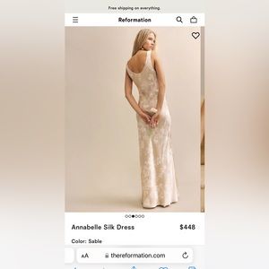 Reformation size 8 Annabelle silk dress